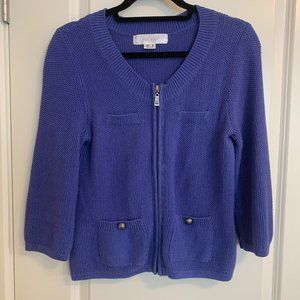 Mac&Jac Lilac/Purple zip up cardigan, M